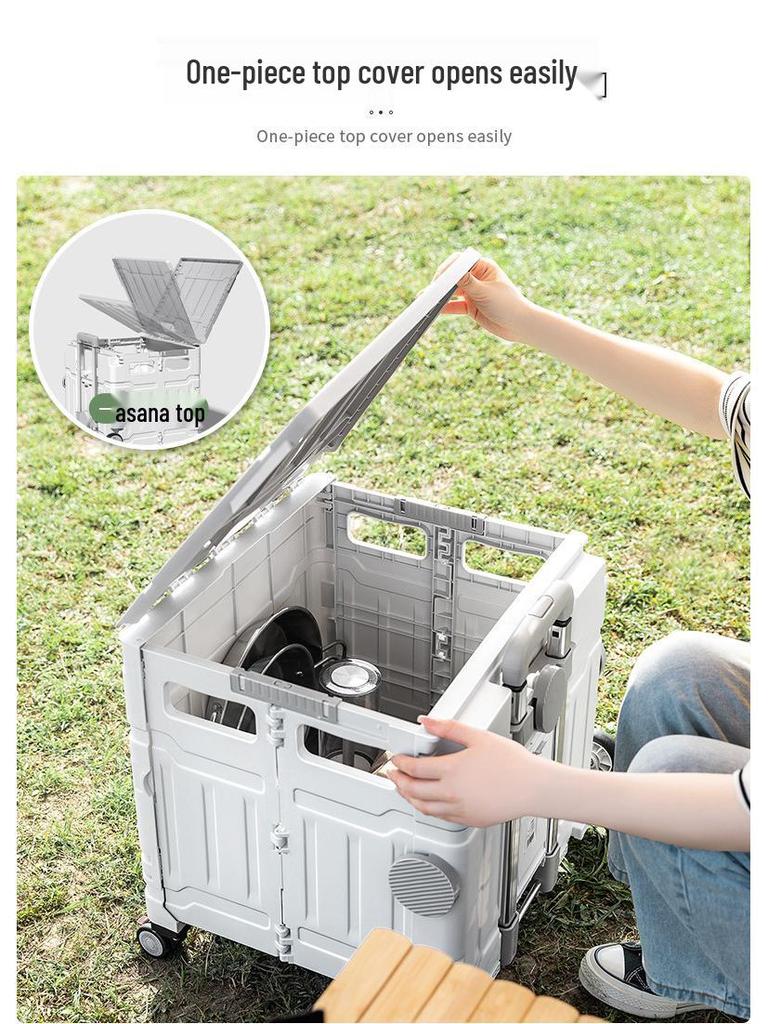 Younai Folding Outdoor Trolley – Portable Shopping Cart for Home & Street Vendors