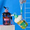 580ML/520ML Water Bottles With Straw Straw Dust Cap Drinking Cup High-capacity Leak-proof Cocktail Blend Shaker Cups