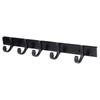 Household Bathroom Toilet Wall Mounted Space Aluminum Towel Hook Hanging Hooks Rack Black