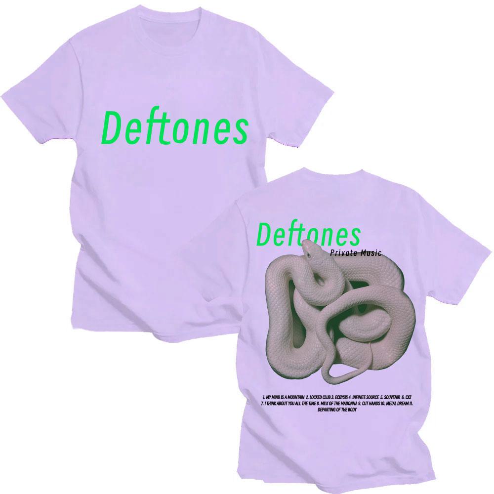 Hip Hop Rockband Deftones Privat Musikalbum T-shirt Orm 2025 Vintage Högkvalitativa T-shirts Män Kvinnor Bomull Oversized T-shirts