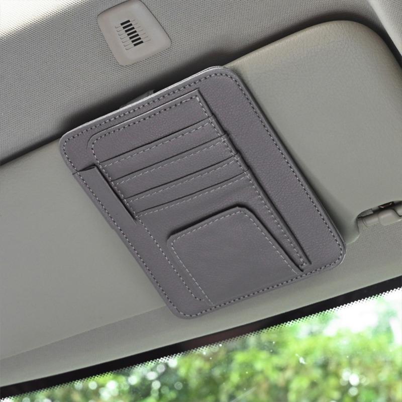 Visor Storage Multi-Pocket Car Sun Visor Document Storage Multi-functional Pen Card Glasses Clip Holder Organizer Interior Decor