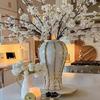 Ceramic General Jar Electroplated Gold Plaid Artwork Storage Jar Home Decor Hotel Display Vase Dry Dried Flowe Vase With lid