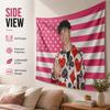 PopStarMalachi B-Baron Tapestry flat print Pink Stars StripesFlagWallHanging for Teen Bedroom Dorm Aesthetic Room Decor Fan Gift