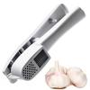 2 In 1 Garlic Press Slice Crushing Machine Aluminium Garlic Ginger Mincer Slicer Handheld Squeezer Masher Kitchen Cooking Tool