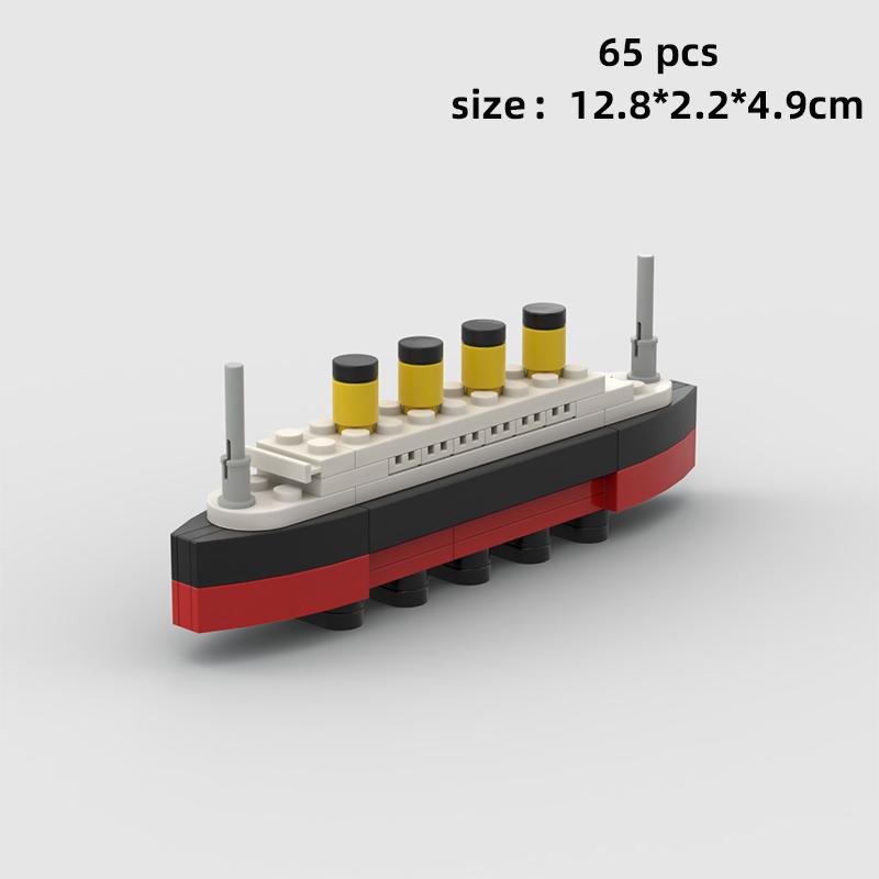 

Модель круизного лайнера «Титаник» MOC Разбить пополам Строительные блоки Морская жизнь Рыбы Растения Кирпичи Лодка Наборы Демонстрационные игрушки для сборки