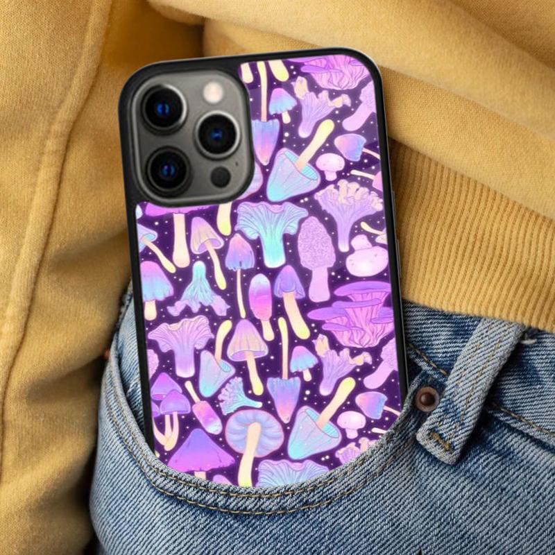 Mushroom Soft Phone Case for iPhone 17 Air 16e Pro max 15 Pro 13 14 Plus 11 12 MagSafe Magnetic Coque