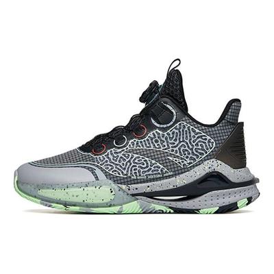 Kinder Rutschfeste Stoßdämpfende Low-Top Basketballschuhe Kinder Sneaker Schwarz Grün 312221110-8