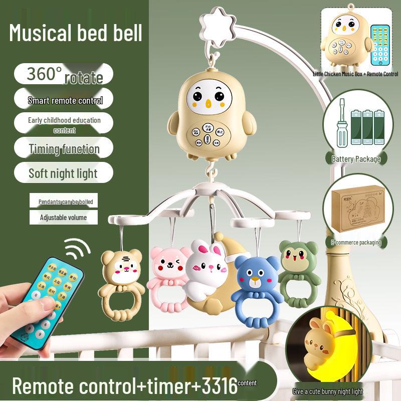 Newborn Crib Mobile: Rotating Music Rattle Toy for Babies 0-3 Months, Suitable for Crib or Stroller