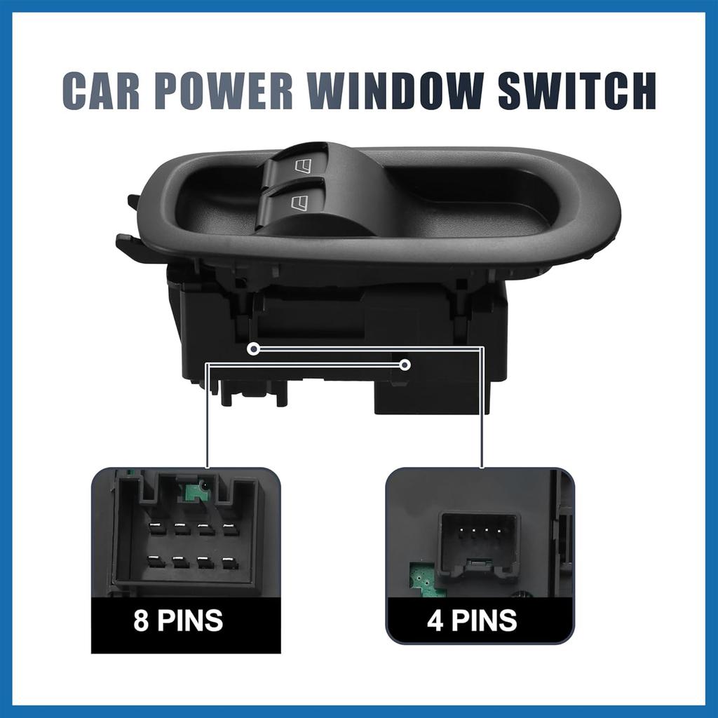 Power Window Switch 2029885 1791339 for Ford Transit MK8 Custom 2014 2015 2016 2017-2023 Driver Side Door Power Window Control with Light Switch