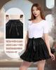 JIURUN White Dreamy Tutu Voluminous Skirt with Fluffy Perfect for Halloween and Fluffy Accessory for Adults Pannier, Cosplay, Cute, Skirt, Bow,