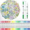 12/100/120Colors Dual Tip Calligraphy Pen Watercolor Brush Pen Art Markers Pens Manga Sketching Drawing Children DIY Supplies