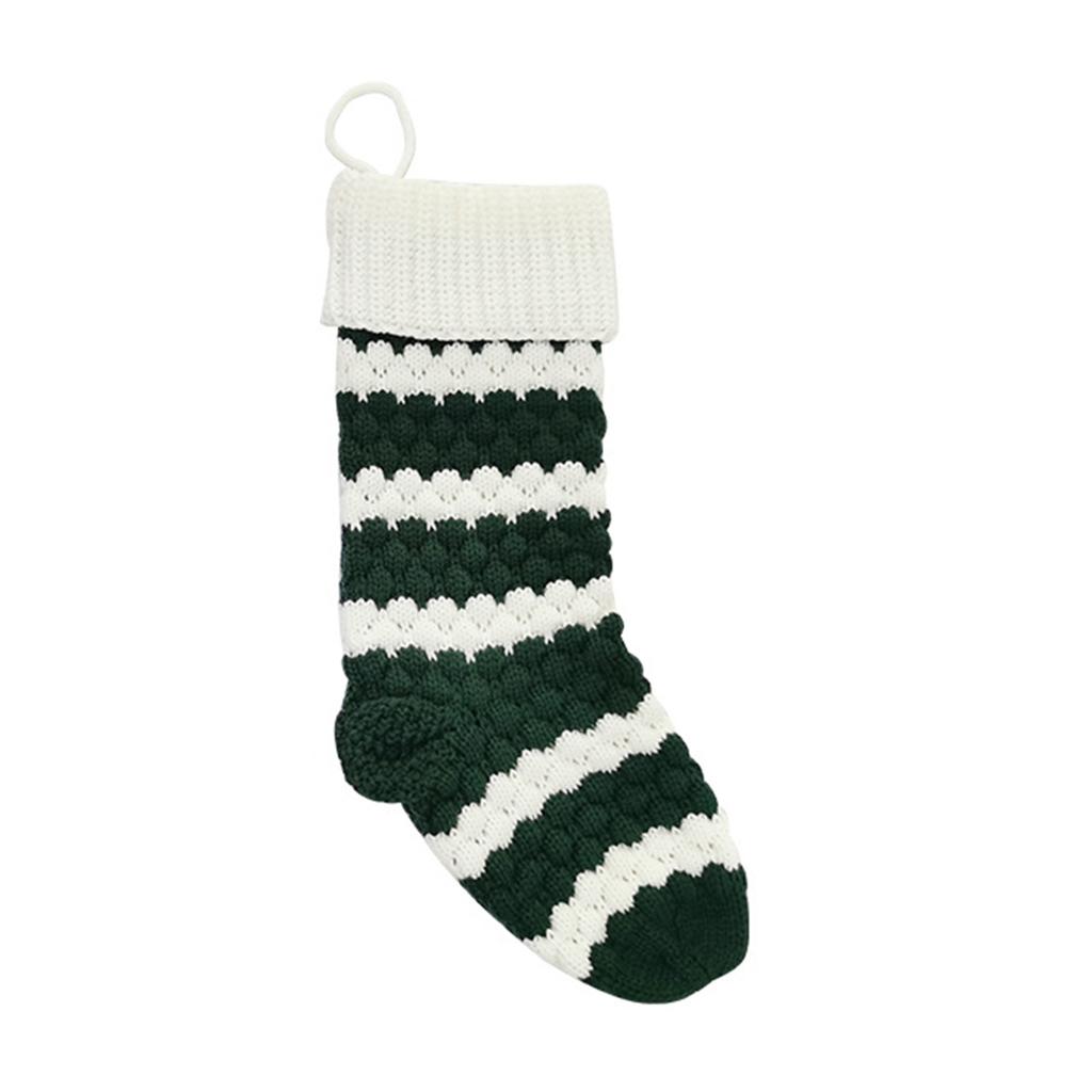 Christmas Stockings Gift Bag 18 Inches Large Size Cable Knitted Stocking for New Year Holiday Christmas Party Decoration