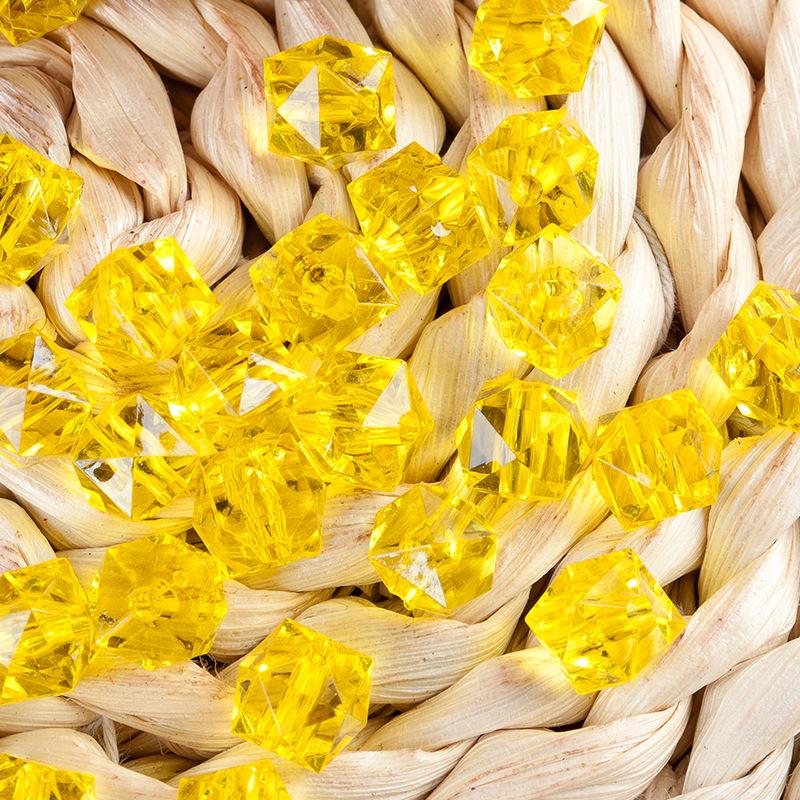 8-12mm Transparent Acrylic Square Loose Beads for DIY Beading Crafts