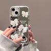 Luxury Bow Makeup Mirror Phone Case For IPhone 17 Air 16 14 15 Pro Plus 13 12 11 Pro Max 16E 17E Shockproof Silicone Cover