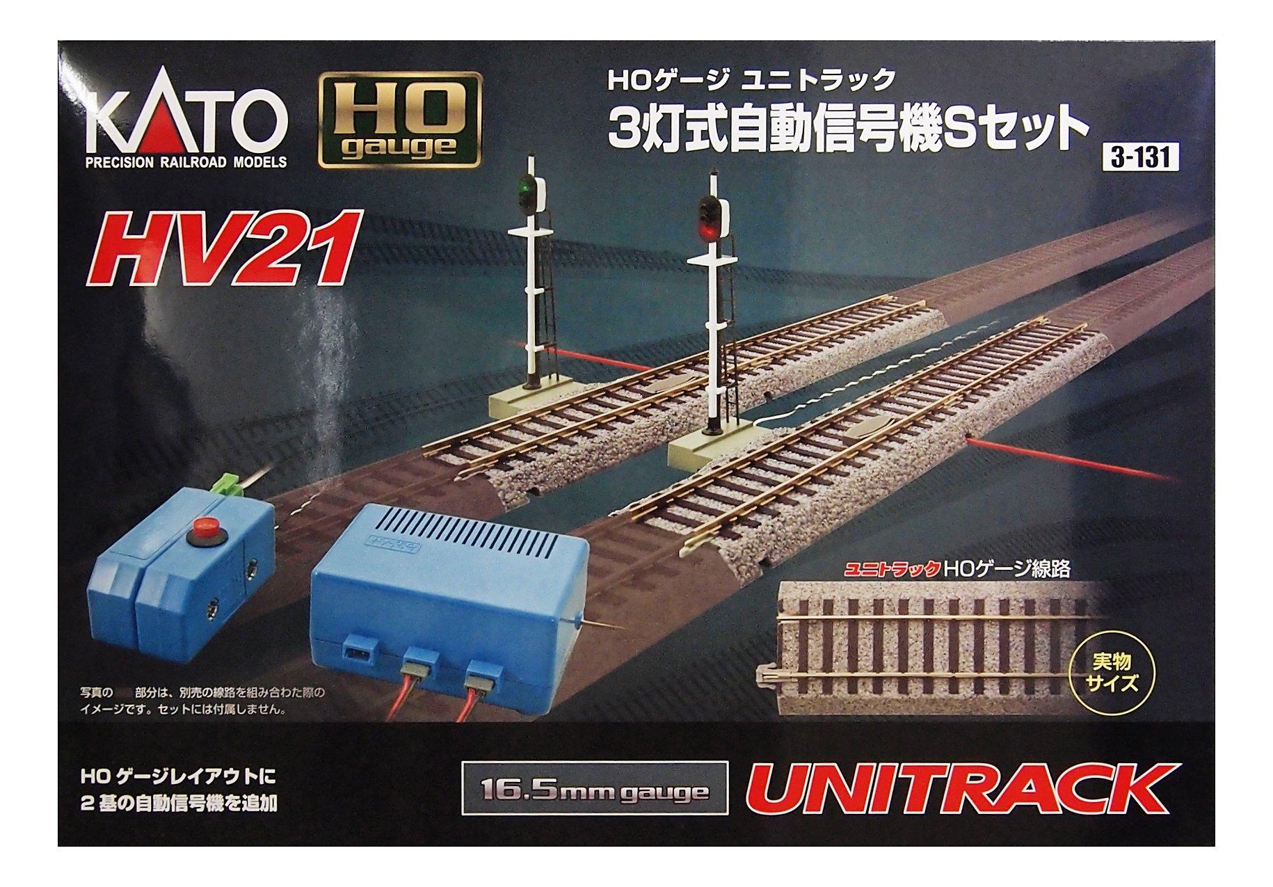 

KATO HO Gauge HO Unitrack Automatic Signal Set S Railway Model Supplies HV-21 3-Light 3-131