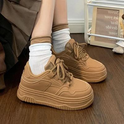 Fashion New Arrival 2025 Lace Up High On Platform Woman Footwear Designer Luxury Light Daily Routine Fashion 39 Casual Shoes for Women