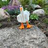 Duck Middle Finger Ornaments Home Courtyard Design Outdoor Resin Handicrafts Parody