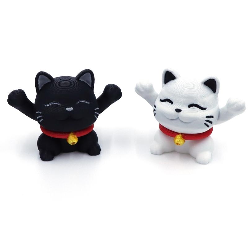Retractable Spirals Cats Figurine Modern Homes Decoration Cartoon Twistable Cats Stress Relief Sensory Toy Ornament