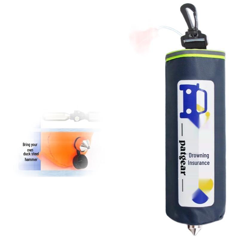 HANDUNYOU Car Emergency Life Ring with Auto-Inflation and Safety Hammer