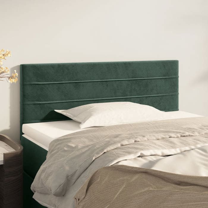 VidaXL Headboard Bedroom Furniture Single Bed Accessory Headboard Bed Frame Interior Dark Green 346141