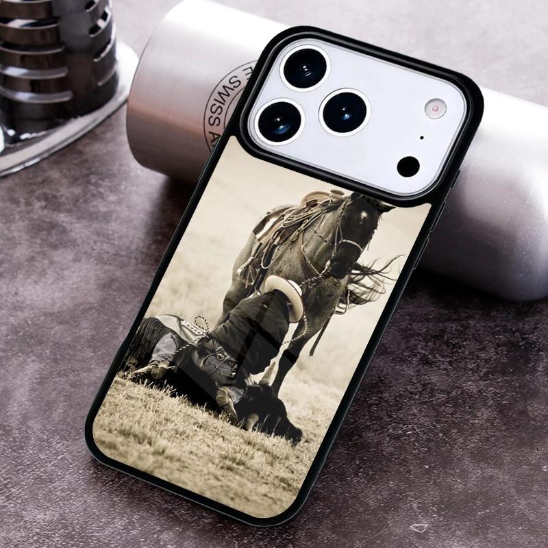 Rider Rodeo Cowgirl Phone Case for iPhone 17 16 15 Pro Max Air 14 13 12 11 Plus Shockproof Capa Cover