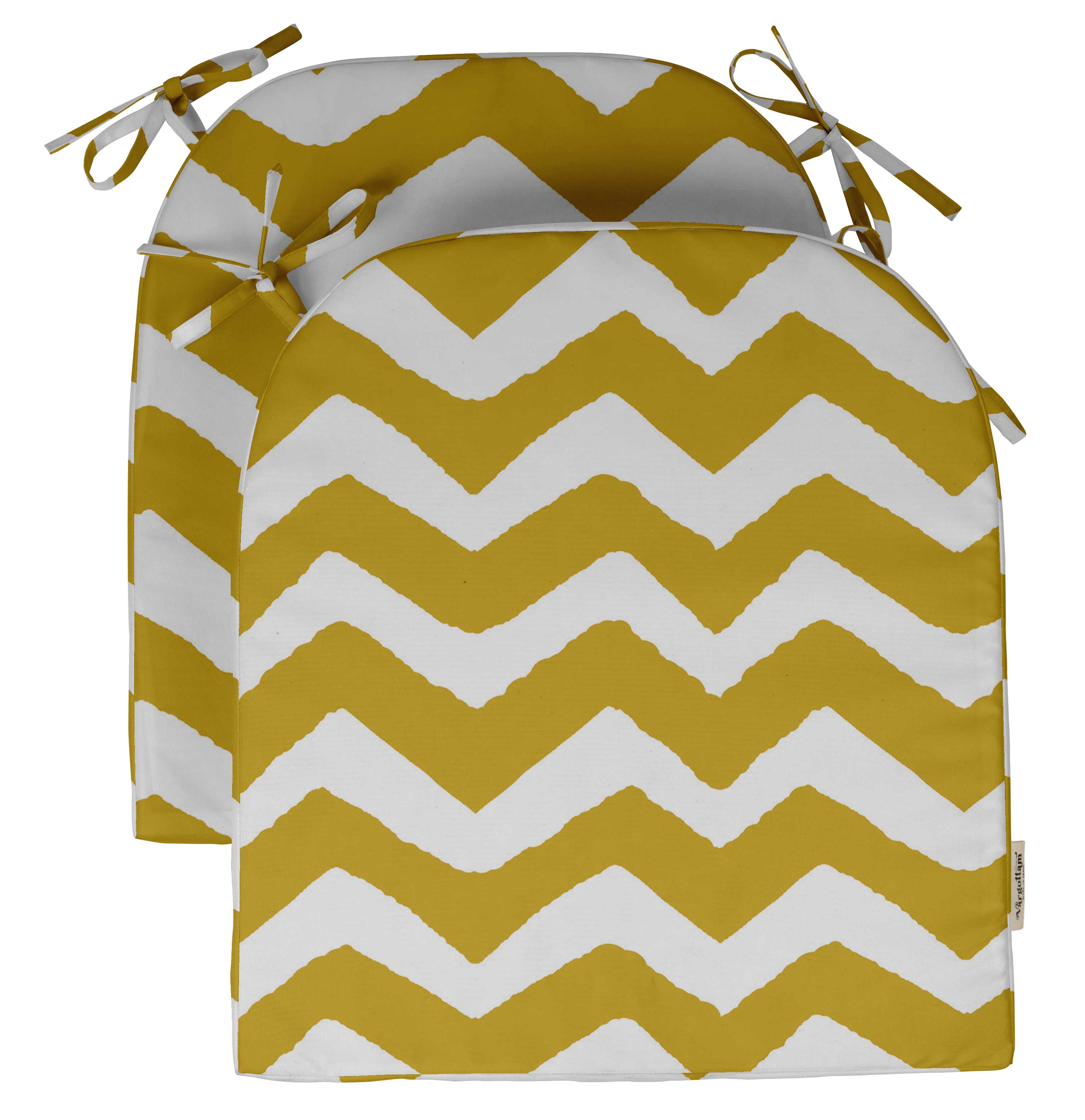 

Vargottam Non Slip Dining Chair Cushion U-Shaped Printed Indoor Outdoor Chair Pads Home Decor Reversible & Machine Washable 18x16x3 Inches жовтий