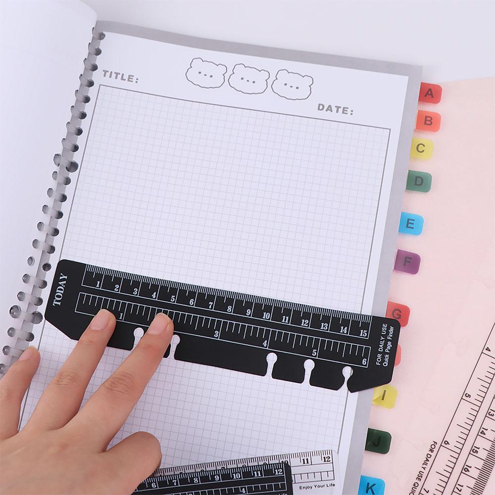 Loose Leaf Notebook Bookmark Ruler A5 A6 A7 Bookmark Straight Ruler Drafting Drawing Ruler