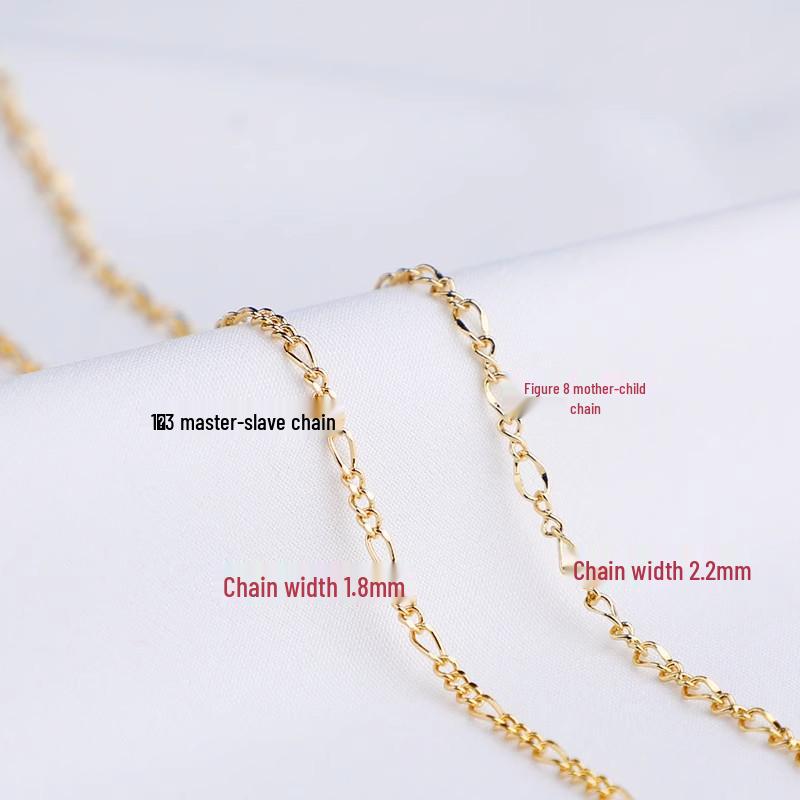 Zlatem plněné prodloužení řetízku pro výrobu šperků - Arašíd a Matka s dítětem (14K)