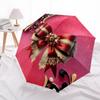 1pc Bow, Decorative Automatic Opening/Closing Folding Umbrella with 8 Ribs,Portable Sunshade Umbrella Birthday and Holiday Gifts Yy251231124