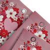 Floral Heart Shower Curtain - Romantic Bathroom Decor