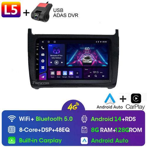 9 Inch 2 Din Android 13 Auto Radio For VW Volkswagen POLO 5 Sedan 2008- 2020 Carplay Car Multimedia GPS Autoradio