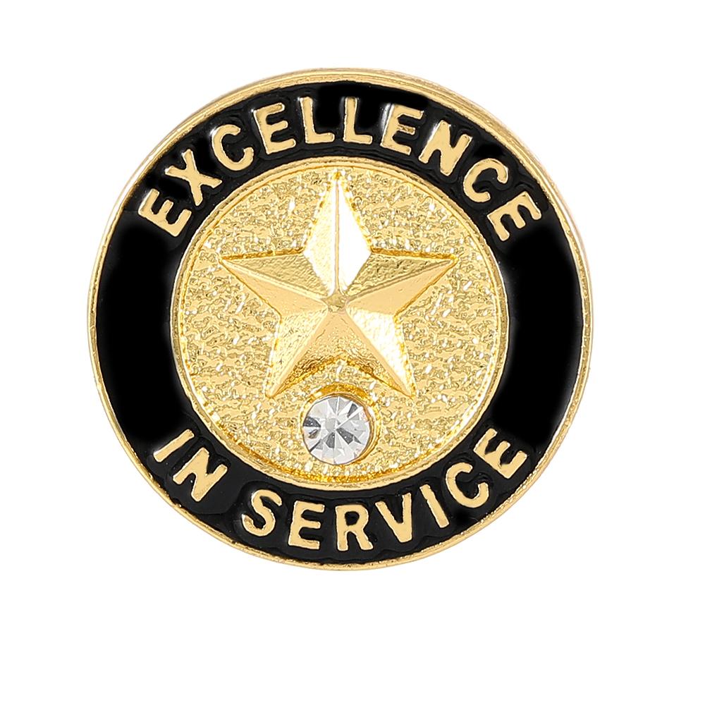 Excellence in Service Appreciation Brooches for Award Employees Staff Team Gift Employee of The Month Enamel Pins