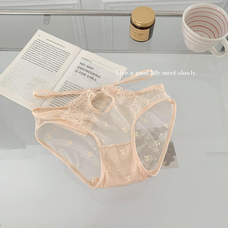 Sexy Dünner Gürtel Kreuz Hohl Strapsgürtel für Damen mit Spitzenbündchen Mesh für Mädchen Hüftslips Dünne Dreieckige Unterwäsche für Damen Slips