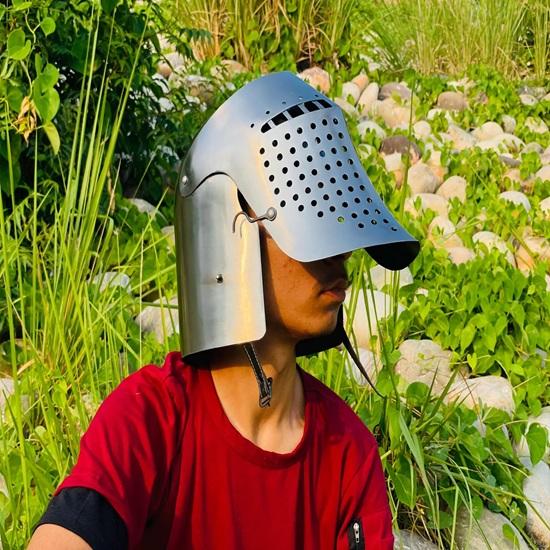 Griffin Bascinet Visor Helmet Knight Medieval Helmet 18 Gg Steel Helmet Perfect For Cosplay Best Gift for Him
