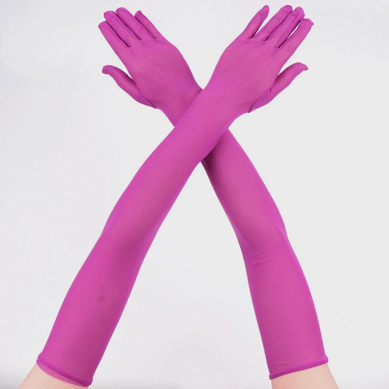 

Женские длинные 55 см сексуальные кружевные сетчатые тонкие прозрачные длинные перчатки многоцветные высокоэластичные этикет оперная косплей вечеринка выступление 55cm