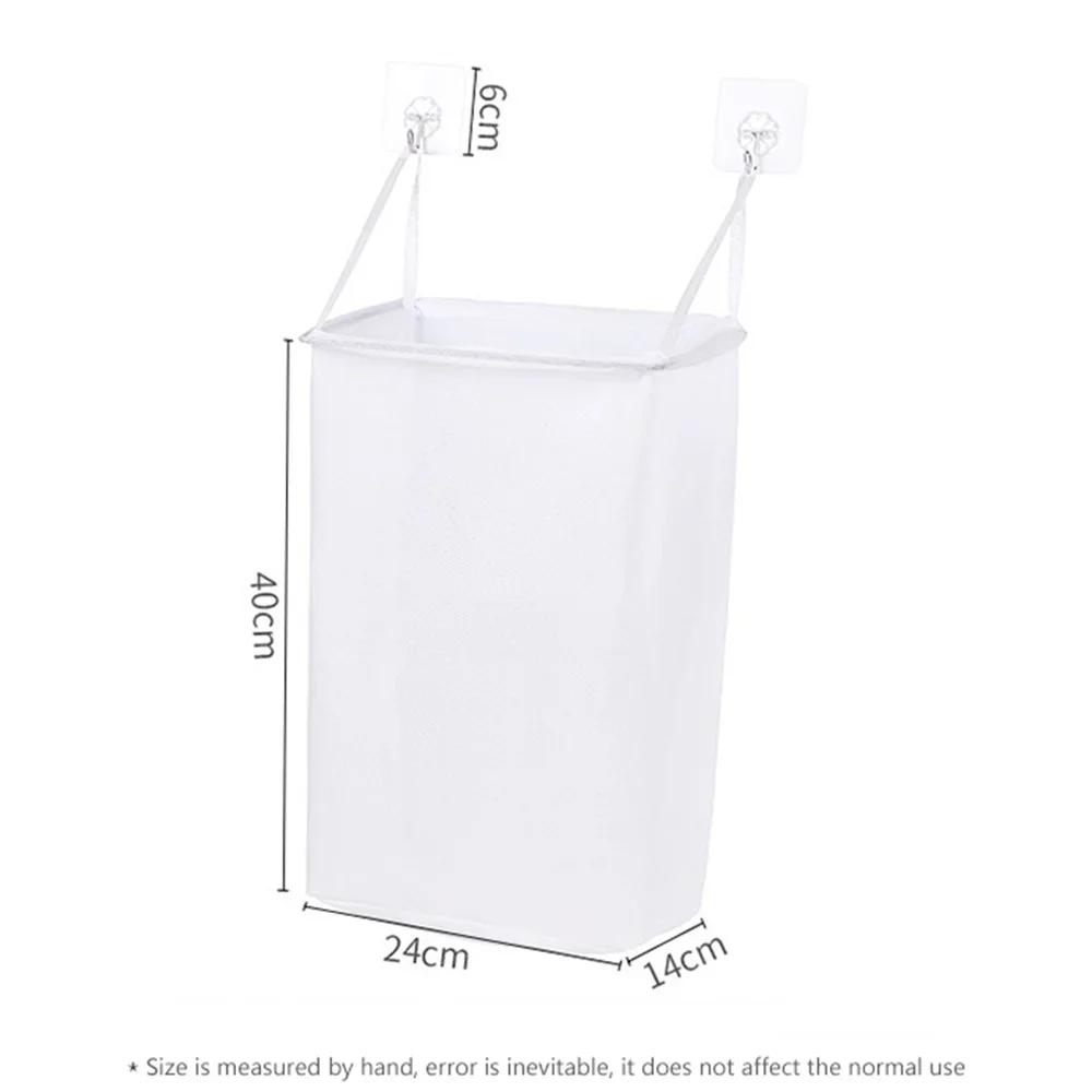 

1 шт. Портативная настенная корзина для белья, ведро для носков и нижнего белья, сумка для хранения одежды, складной органайзер для ванной комнаты One size белый