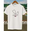[Silverstone Motorsport Tee] Silverstone Circuit T-Shirt - British Grand Prix Track Layout Tee for Motorsport Fans