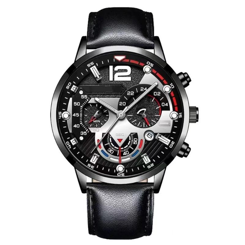 Hot-selling straight hair classic calendar men s watch casual business belt pointer quartz watch