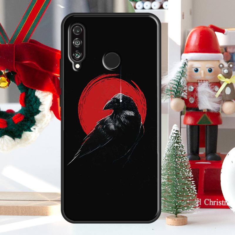 Crow Raven Dark Skull For Huawei Nova 7i 8i 11i 12i 12s Y73 Y70 Y90 Y60 Y72 Y61 Y91 9 10 SE P30 Pro P40 Lite Case