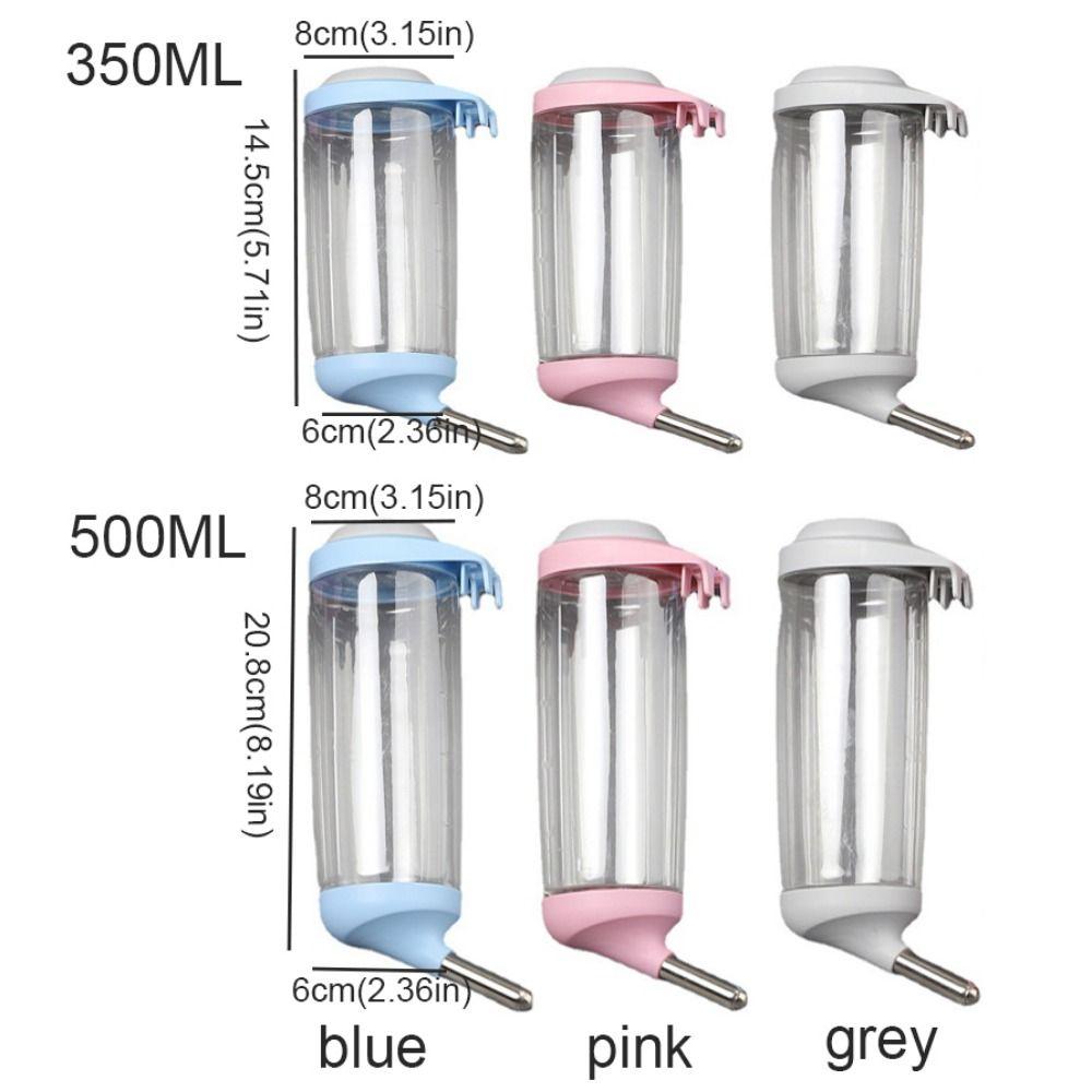 350/500 ML Rabbit Water Dispenser Automatic Pet Hanging Water Bottle for Rabbits Cats Guinea Pig