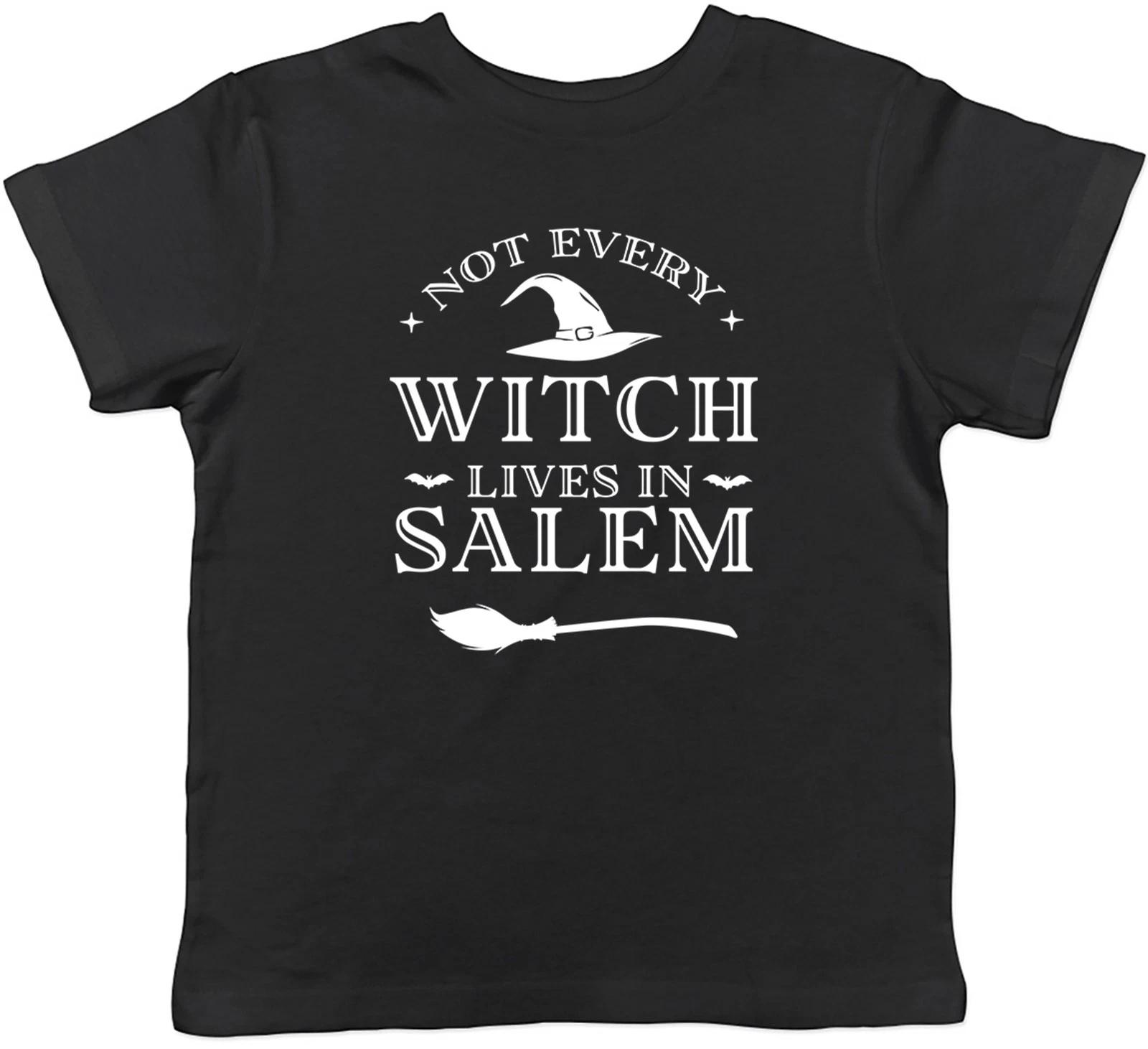 Not Every Witch Lives in Salem Halloween Kids T-Shirt Boys Girls Gift 140