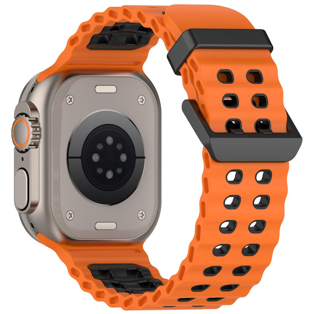 Ocean Silicone+Metal Buckle Strap For Apple Watch Band Ultra 3/2 49mm Sport Bracelet iWatch 11 10 9 8 7 6 SE 46mm 45mm 44mm Belt
