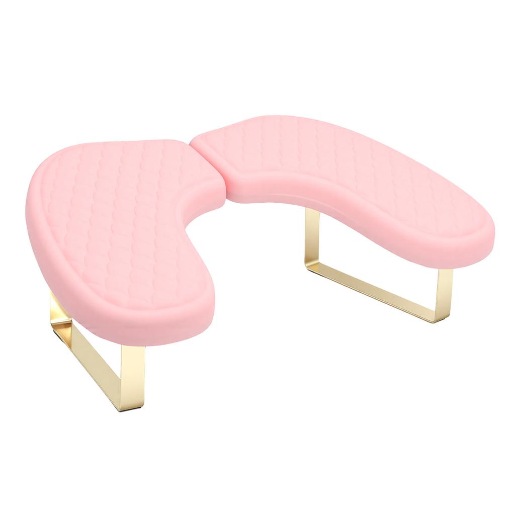 U Shaped Manicure Arm Rest Ergonomic PU Leather Hand Rest with Phone Stand for Nails Tech