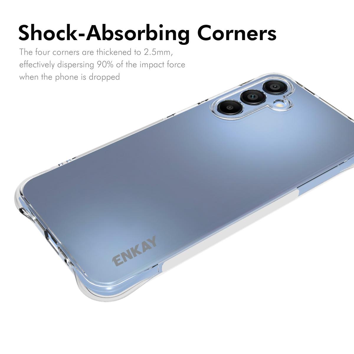 

For Samsung Galaxy A16 5G/A16 4G Clear Phone Case ENKAY HAT PRINCE Shockproof Anti-Slip TPU Cover Transparent