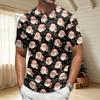 Men's Quick Dry Short Sleeve Neck T-Shirt with Christmas Print