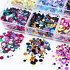 Nail Sequins,Nail Art Flake,Nail Glitter Paillette Mixed Round,3D Nail Art Stickers for Nail Decoration DIY Resin Mold