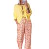 Casual Knit Cardigan Crew Neck 9 10 Sleeve Drawstring Tie