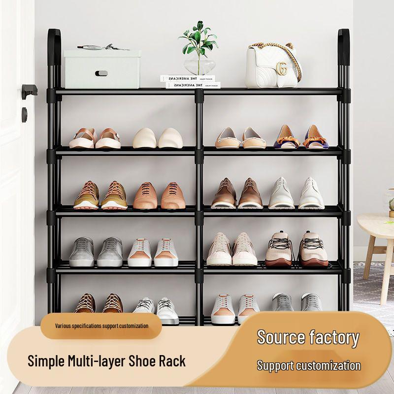 

Jia You Xin Multi-layer Double Row Dustproof Shoe Rack Organizer чорний