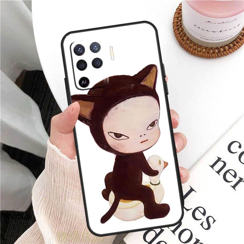 Yoshitomo Nara Case For Oppo A78 A54 A74 A94 A17 A57 A77 A76 A16 A96 A18 A60 A80 A40 A38 A58 A98 A15 A5 Pro