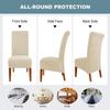 Dining Room Chair Covers Stretch Spandex Thin Style Chair Cover XL Size Wedding Seat Slipcover for Banquet Office Home